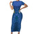 Custom Finland Football Champion Family Matching Short Sleeve Bodycon Dress and Hawaiian Shirt Sami Pattern - Wonder Print Shop