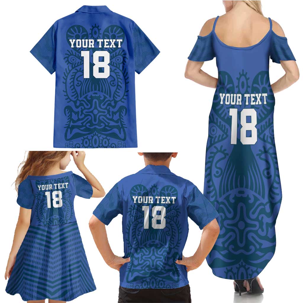 Custom Finland Football Champion Family Matching Summer Maxi Dress and Hawaiian Shirt Sami Pattern - Wonder Print Shop