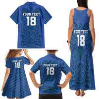 Custom Finland Football Champion Family Matching Tank Maxi Dress and Hawaiian Shirt Sami Pattern - Wonder Print Shop