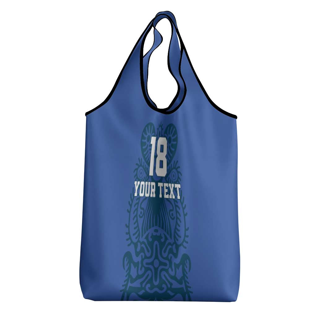 Custom Finland Football Champion Grocery Bag Sami Pattern - Wonder Print Shop