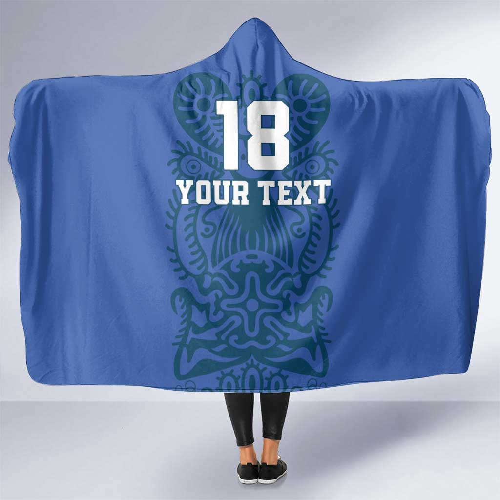 Custom Finland Football Champion Hooded Blanket Sami Pattern - Wonder Print Shop