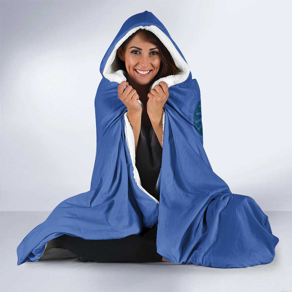 Custom Finland Football Champion Hooded Blanket Sami Pattern - Wonder Print Shop