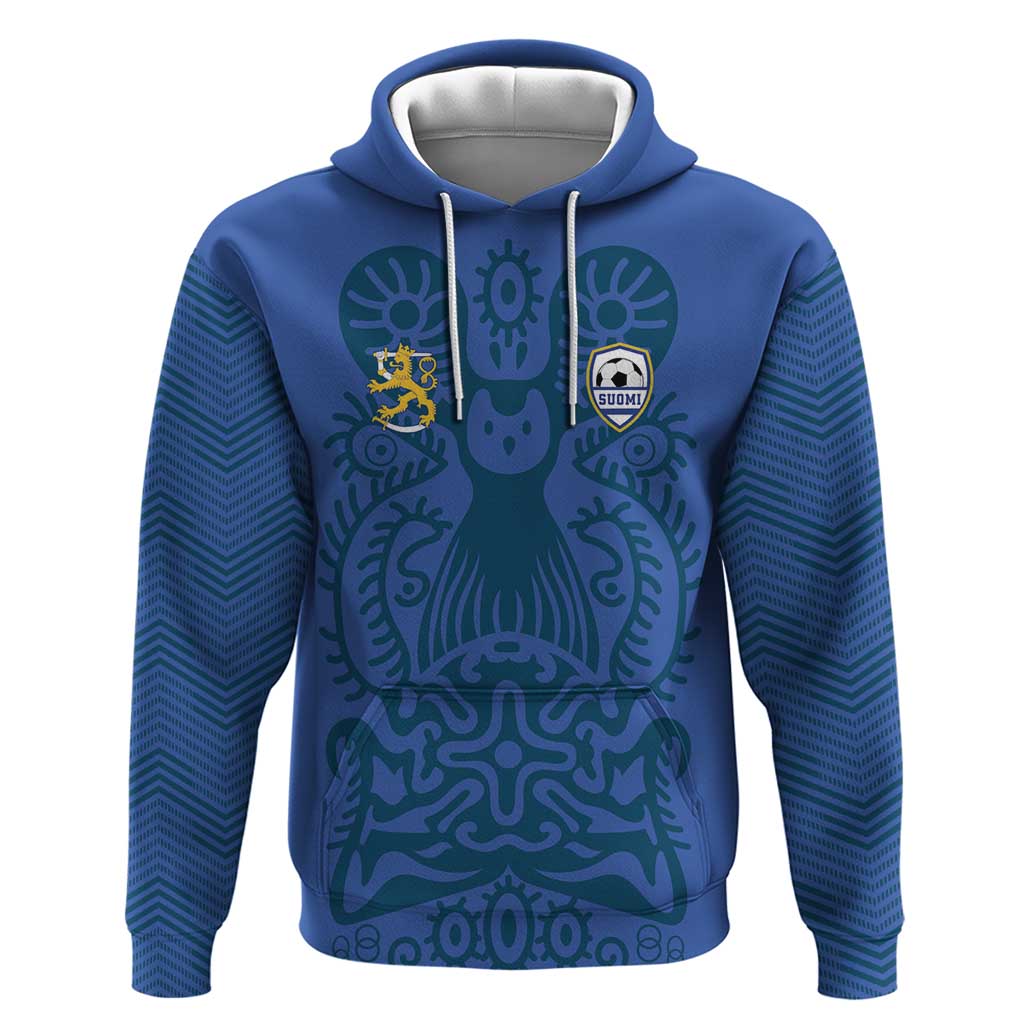 Custom Finland Football Champion Hoodie Sami Pattern - Wonder Print Shop