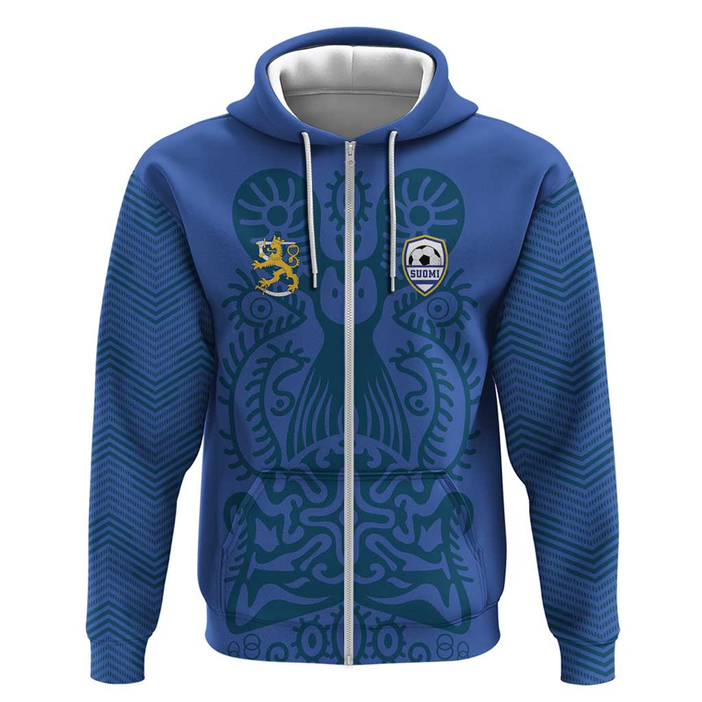 Custom Finland Football Champion Hoodie Sami Pattern - Wonder Print Shop