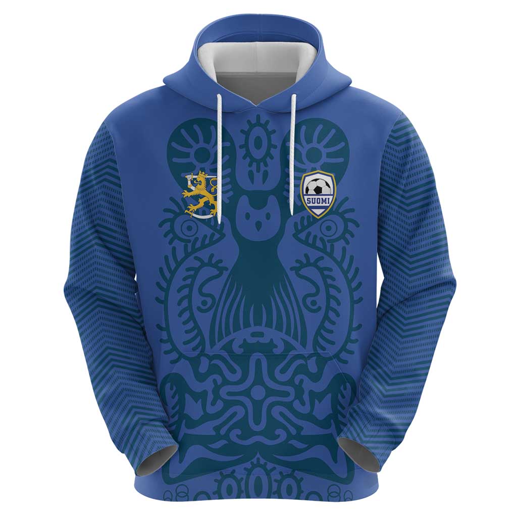Custom Finland Football Champion Hoodie Sami Pattern - Wonder Print Shop