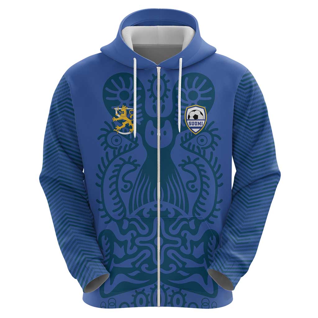 Custom Finland Football Champion Hoodie Sami Pattern - Wonder Print Shop