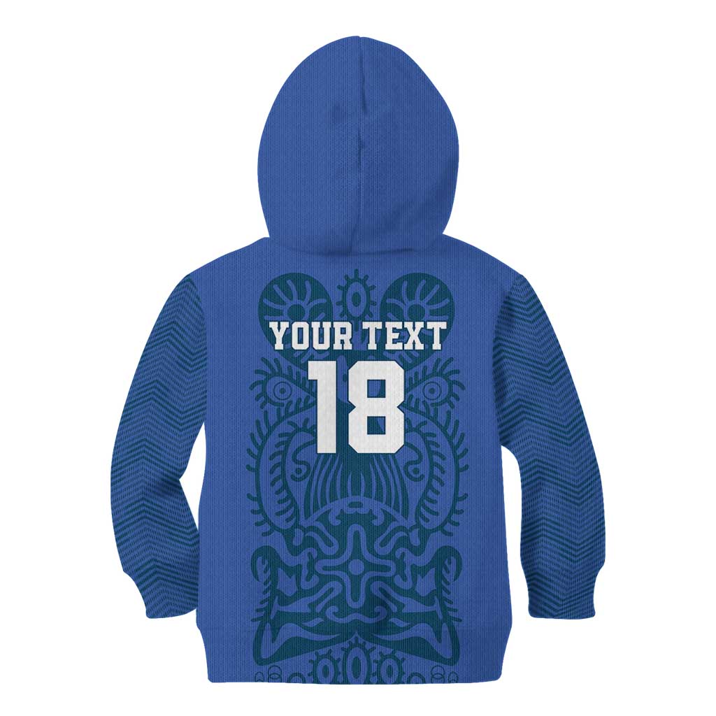 Custom Finland Football Champion Kid Hoodie Sami Pattern - Wonder Print Shop