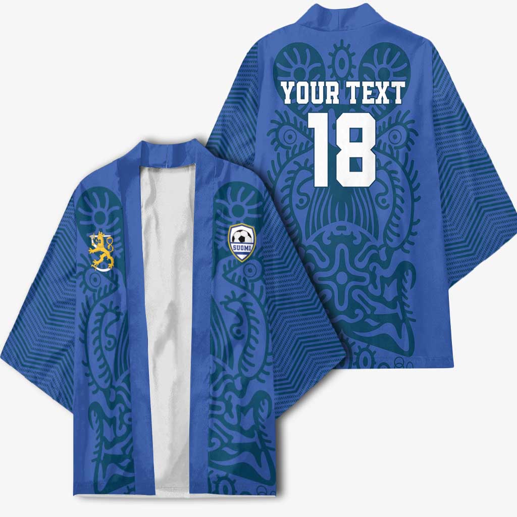 Custom Finland Football Champion Kimono Sami Pattern - Wonder Print Shop