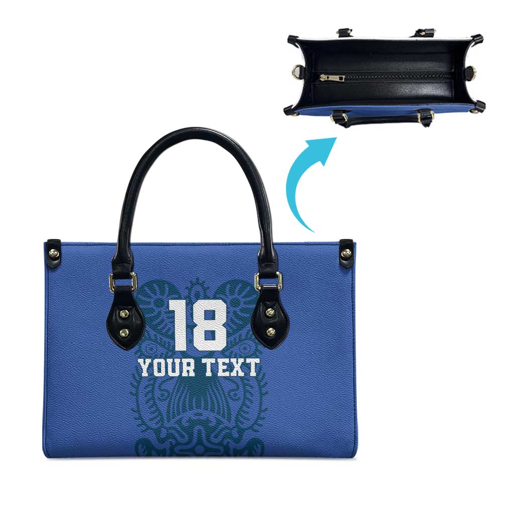 Custom Finland Football Champion Leather Bag Sami Pattern - Wonder Print Shop