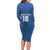 Custom Finland Football Champion Long Sleeve Bodycon Dress Sami Pattern - Wonder Print Shop
