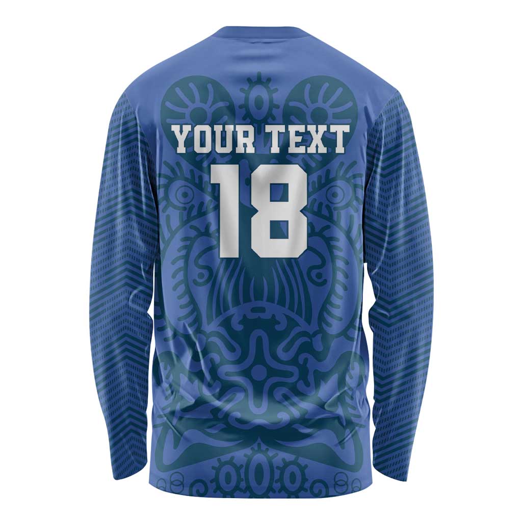 Custom Finland Football Champion Long Sleeve Shirt Sami Pattern - Wonder Print Shop