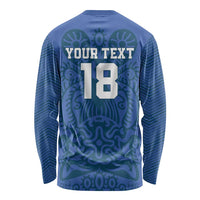 Custom Finland Football Champion Long Sleeve Shirt Sami Pattern - Wonder Print Shop