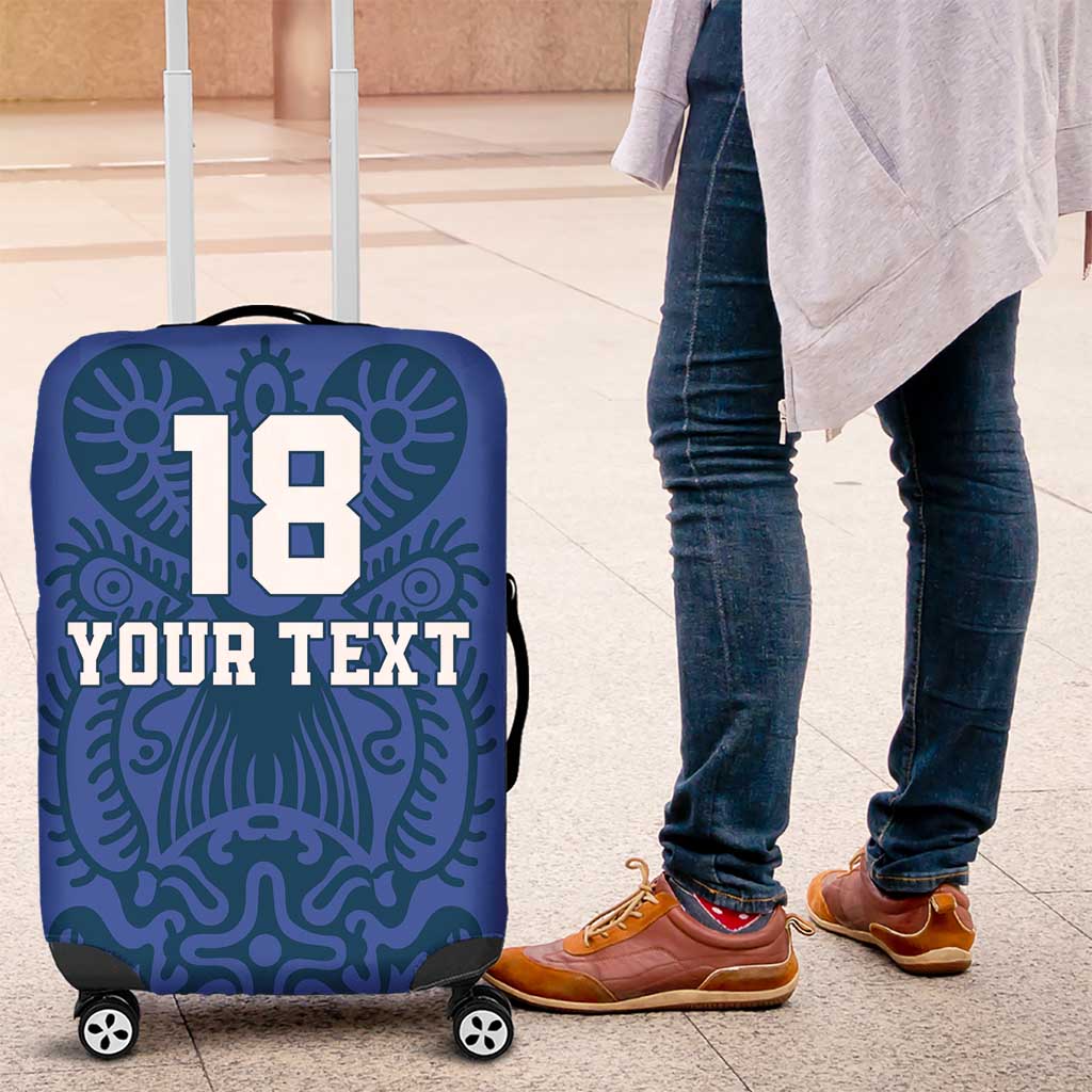 Custom Finland Football Champion Luggage Cover Sami Pattern - Wonder Print Shop