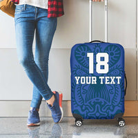 Custom Finland Football Champion Luggage Cover Sami Pattern - Wonder Print Shop