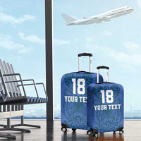 Custom Finland Football Champion Luggage Cover Sami Pattern - Wonder Print Shop