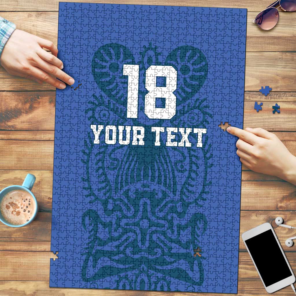 Custom Finland Football Champion Puzzle Sami Pattern - Wonder Print Shop