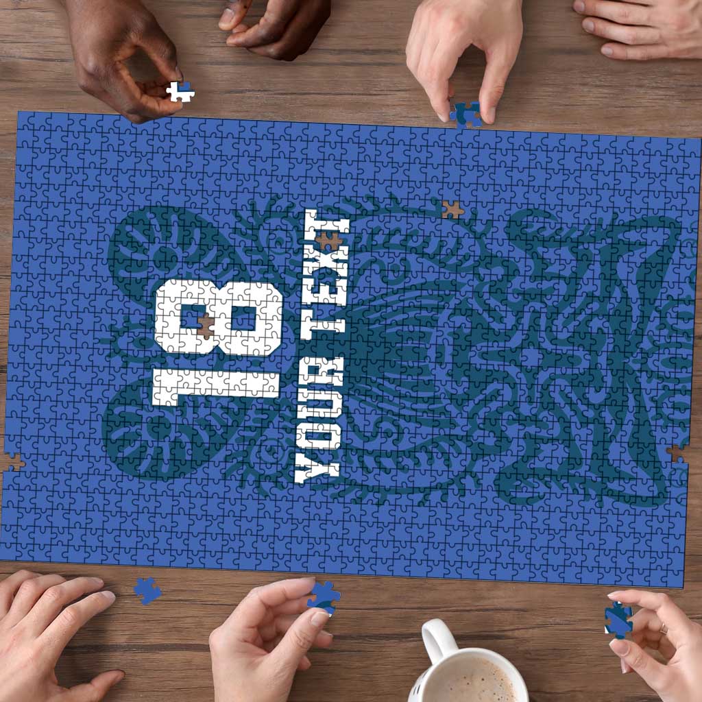 Custom Finland Football Champion Puzzle Sami Pattern - Wonder Print Shop