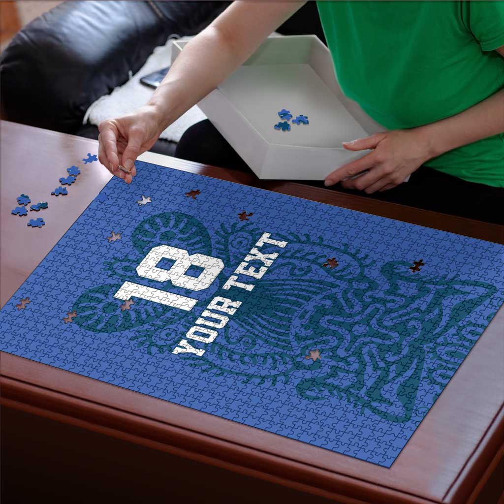 Custom Finland Football Champion Puzzle Sami Pattern - Wonder Print Shop