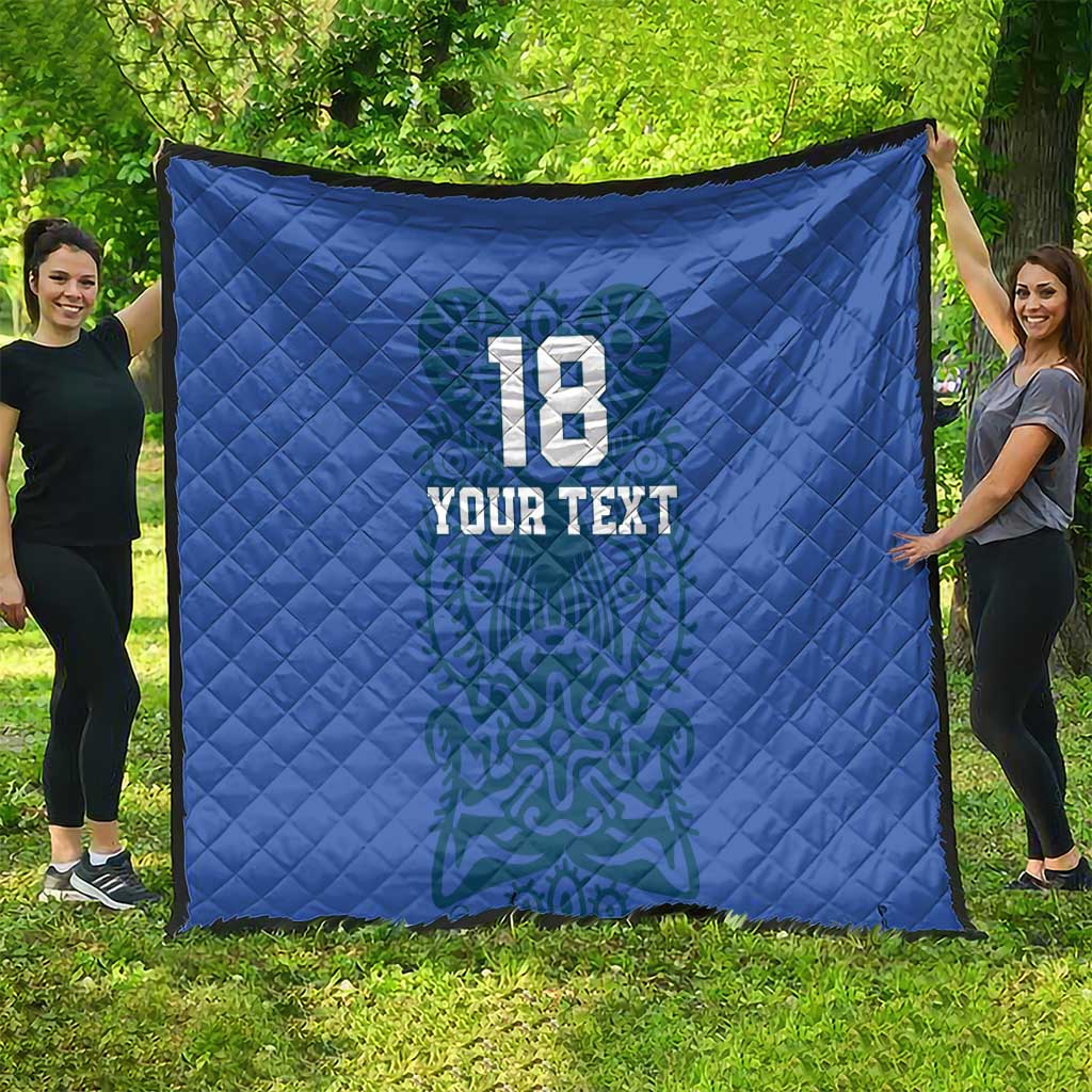 Custom Finland Football Champion Quilt Sami Pattern - Wonder Print Shop