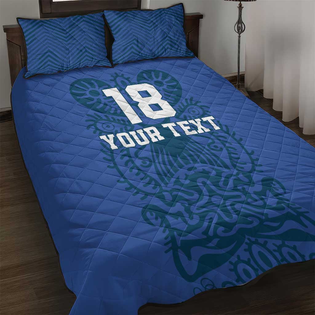 Custom Finland Football Champion Quilt Bed Set Sami Pattern - Wonder Print Shop