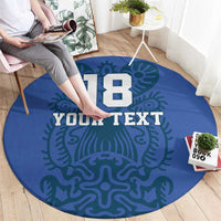 Custom Finland Football Champion Round Carpet Sami Pattern - Wonder Print Shop