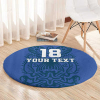 Custom Finland Football Champion Round Carpet Sami Pattern - Wonder Print Shop
