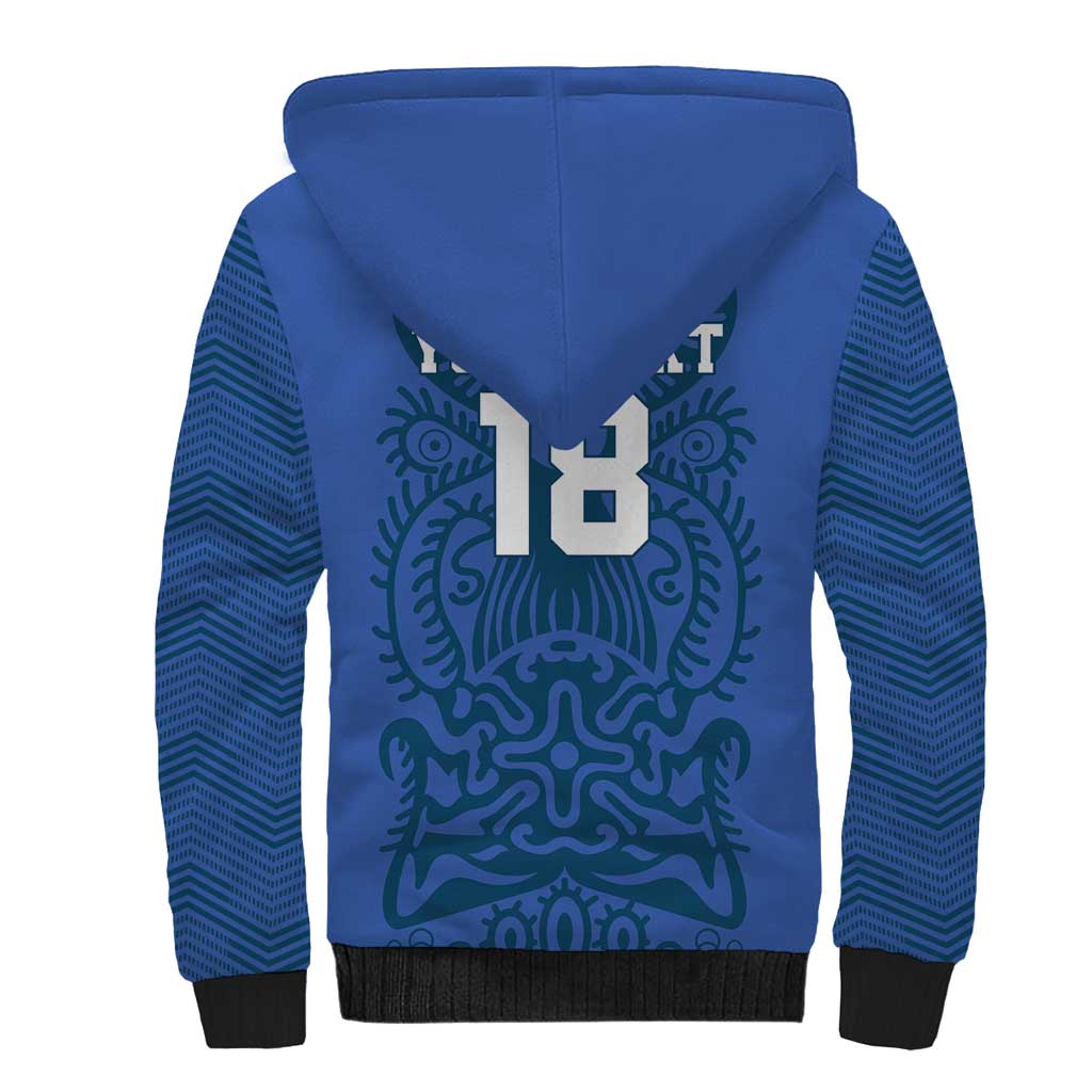Custom Finland Football Champion Sherpa Hoodie Sami Pattern - Wonder Print Shop