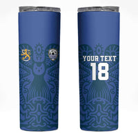 Custom Finland Football Champion Skinny Tumbler Sami Pattern - Wonder Print Shop