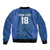 Custom Finland Football Champion Sleeve Zip Bomber Jacket Sami Pattern - Wonder Print Shop