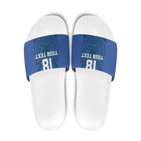 Custom Finland Football Champion Slide Sandals Sami Pattern - Wonder Print Shop