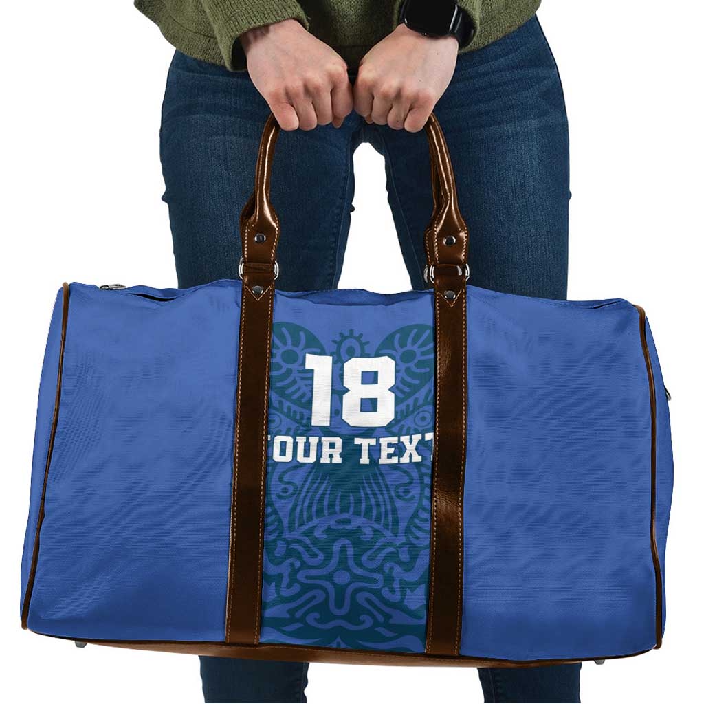 Custom Finland Football Champion Travel Bag Sami Pattern - Wonder Print Shop