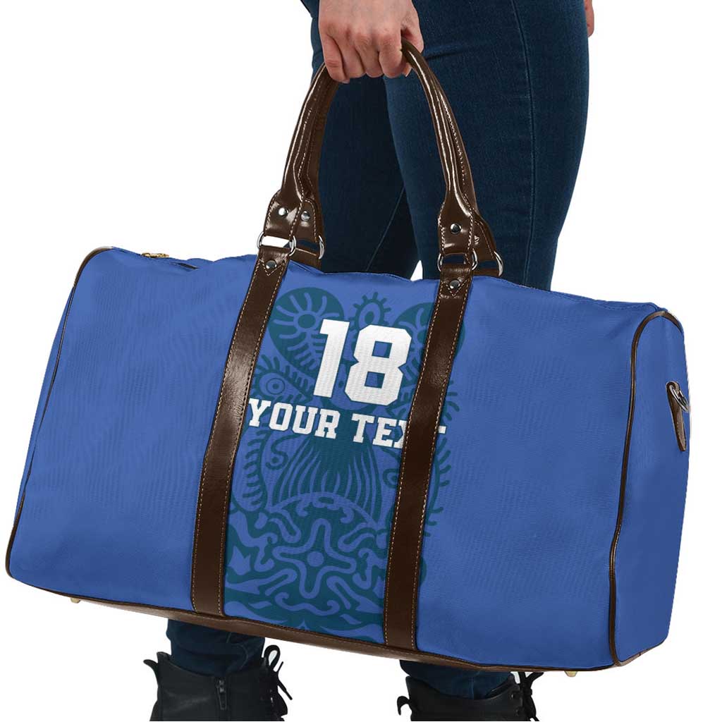 Custom Finland Football Champion Travel Bag Sami Pattern - Wonder Print Shop