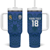 Custom Finland Football Champion Tumbler With Handle Sami Pattern - Wonder Print Shop