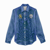 Custom Finland Football Champion Women Casual Shirt Sami Pattern - Wonder Print Shop