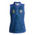 Custom Finland Football Champion Women Sleeveless Polo Shirt Sami Pattern - Wonder Print Shop