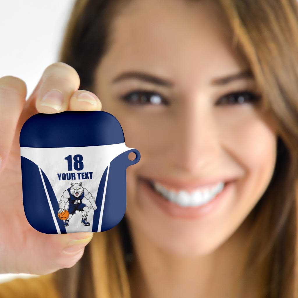 Finland Basketball Custom AirPods Case Wolf Mascot Dynamic Style - Wonder Print Shop