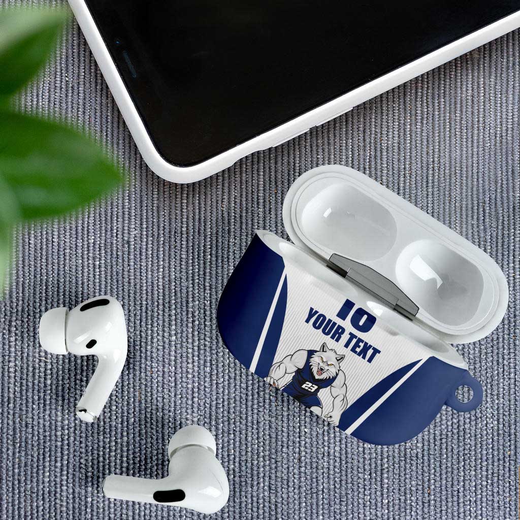 Finland Basketball Custom AirPods Case Wolf Mascot Dynamic Style - Wonder Print Shop