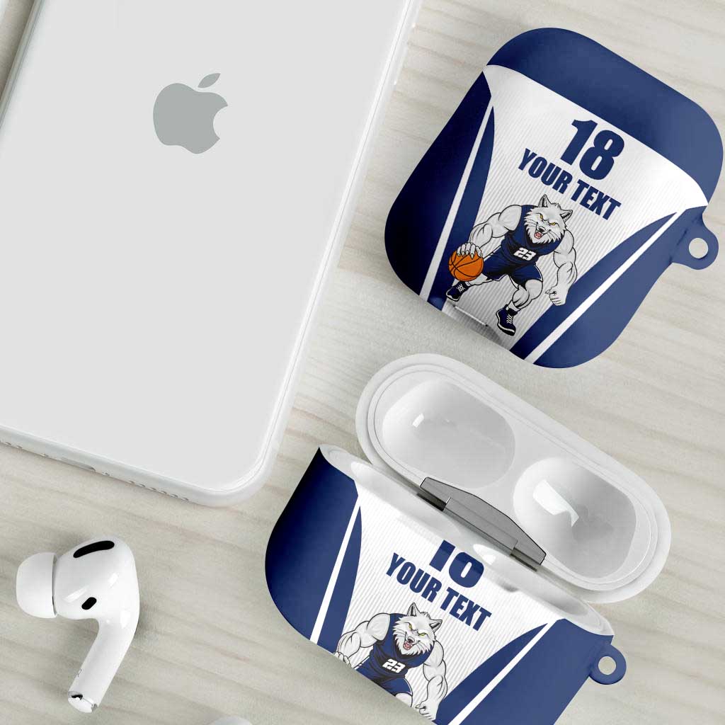 Finland Basketball Custom AirPods Case Wolf Mascot Dynamic Style - Wonder Print Shop