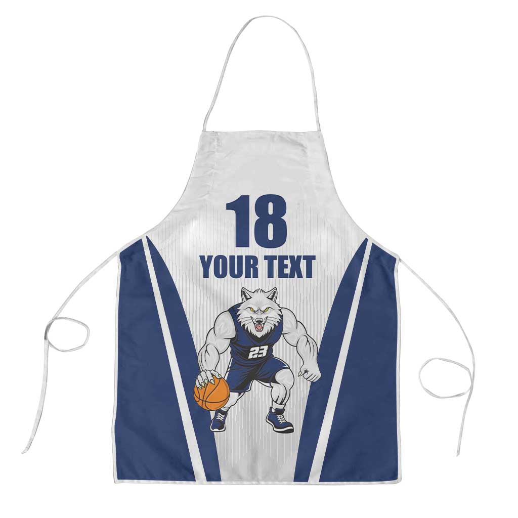 Finland Basketball Custom Apron Wolf Mascot Dynamic Style - Wonder Print Shop