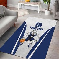 Finland Basketball Custom Area Rug Wolf Mascot Dynamic Style - Wonder Print Shop