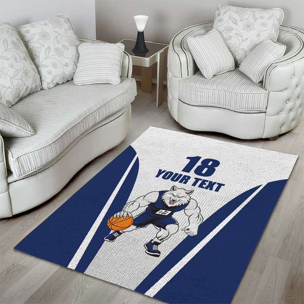Finland Basketball Custom Area Rug Wolf Mascot Dynamic Style - Wonder Print Shop