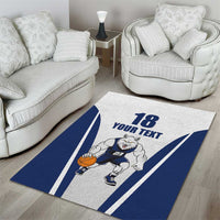 Finland Basketball Custom Area Rug Wolf Mascot Dynamic Style - Wonder Print Shop