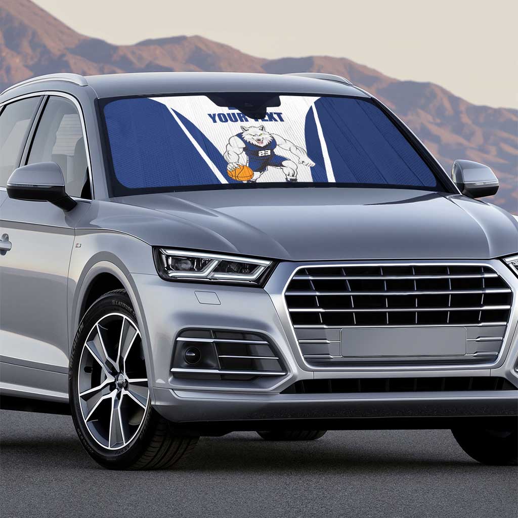 Finland Basketball Custom Auto Sun Shade Wolf Mascot Dynamic Style - Wonder Print Shop