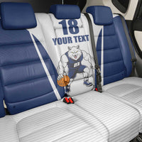 Finland Basketball Custom Back Car Seat Cover Wolf Mascot Dynamic Style - Wonder Print Shop