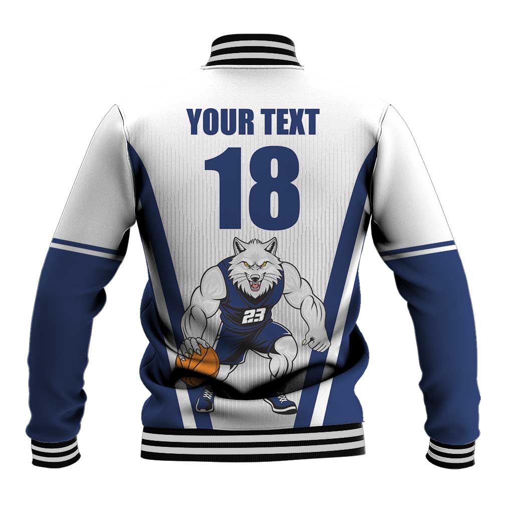 Finland Basketball Custom Baseball Jacket Wolf Mascot Dynamic Style - Wonder Print Shop