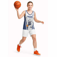 Finland Basketball Custom Basketball Jersey Wolf Mascot Dynamic Style - Wonder Print Shop