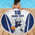 Finland Basketball Custom Beach Blanket Wolf Mascot Dynamic Style - Wonder Print Shop