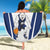 Finland Basketball Custom Beach Blanket Wolf Mascot Dynamic Style - Wonder Print Shop