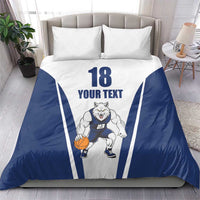 Finland Basketball Custom Bedding Set Wolf Mascot Dynamic Style - Wonder Print Shop