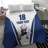 Finland Basketball Custom Bedding Set Wolf Mascot Dynamic Style - Wonder Print Shop